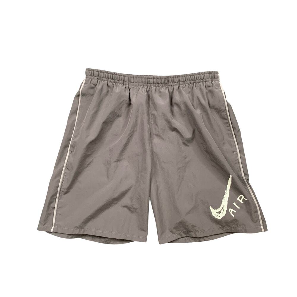 Nike Running Shorts Mens S Small Grey Dri Fit Swoosh NK Run Brief Lined